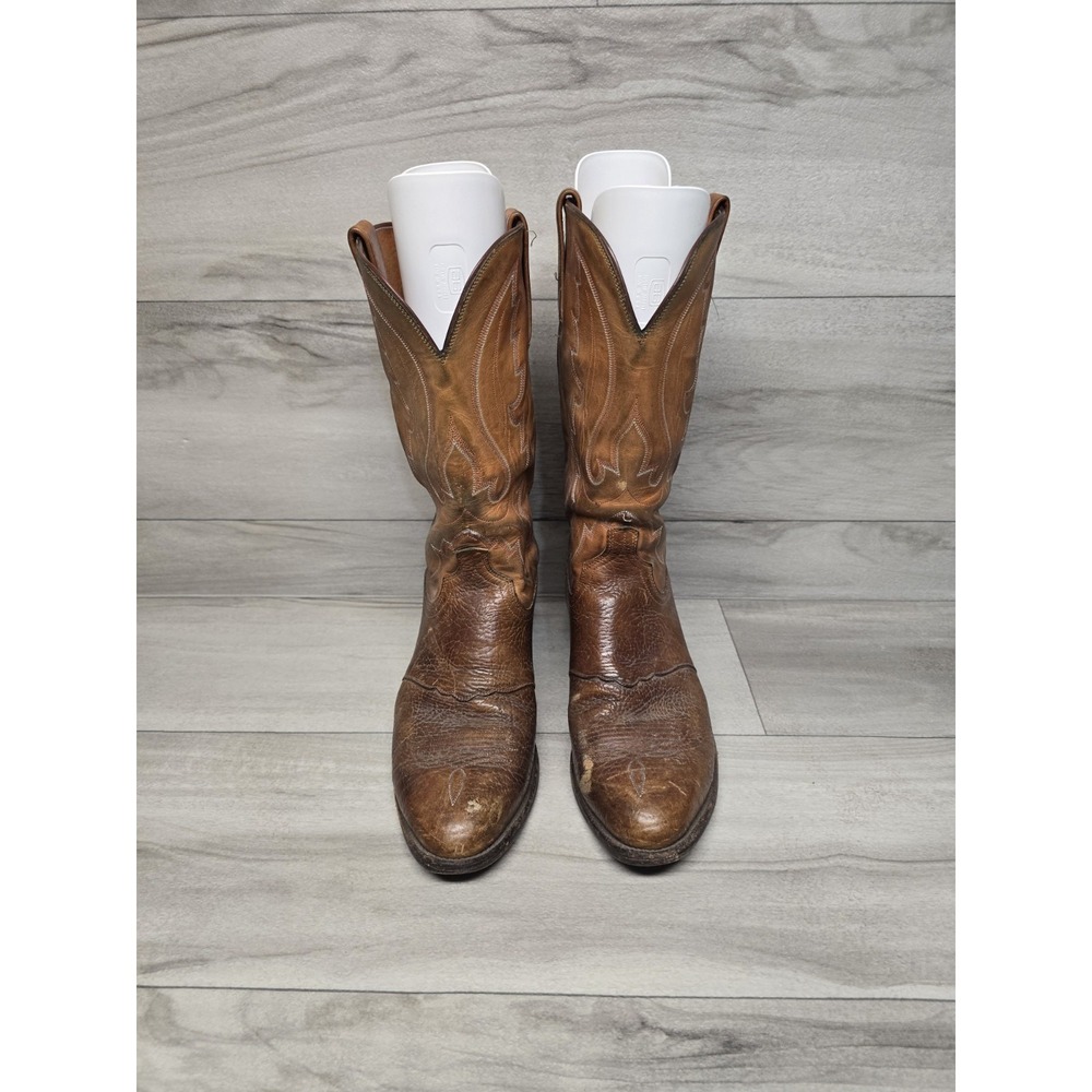 Lucchese 1883 N1520R4 Mens 10 EE Brown Leather Cowboy Western Boots